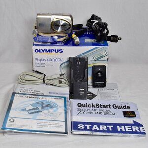 Olympus Stylus 410 Digital Camera Camedia 4.0MP 3x Opt Zoom Video 512MB XD Card